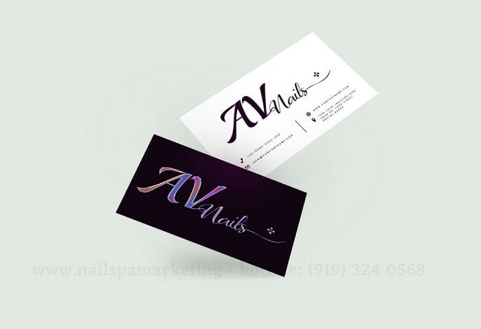 mau business card nail and spa dep tai houston