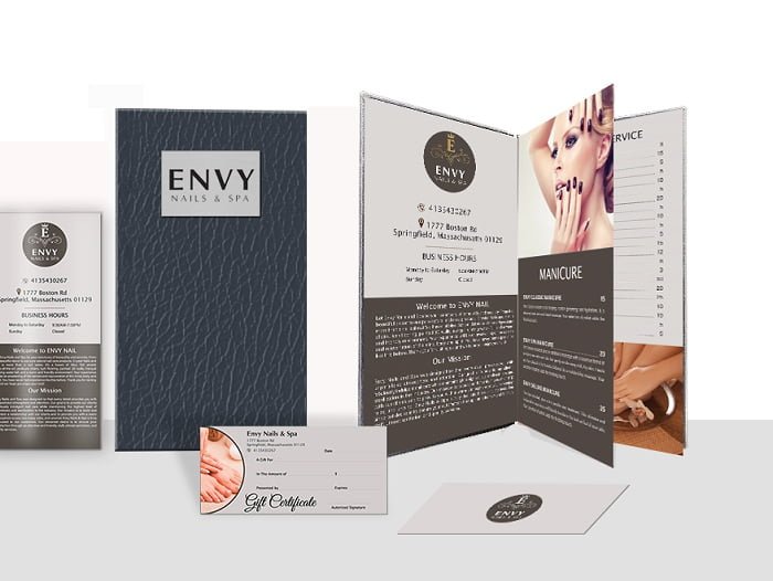 thiet ke menu nail and spa Iowa