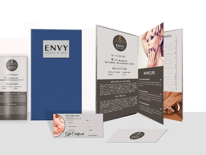 design menu nail salon in south carolina