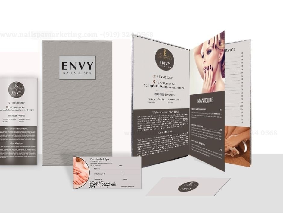 thiet ke menu nail and spa dep tai texas