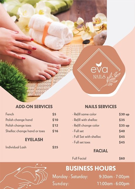 flyer tiem nail spa